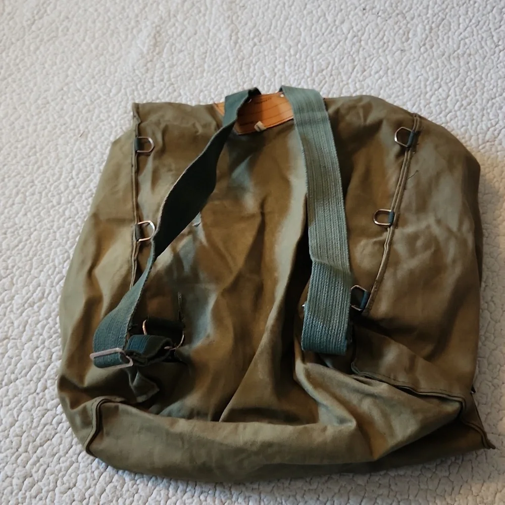 Vintage 80's Military American Camper Backback Gorpcore Distressed Grunge Retro
